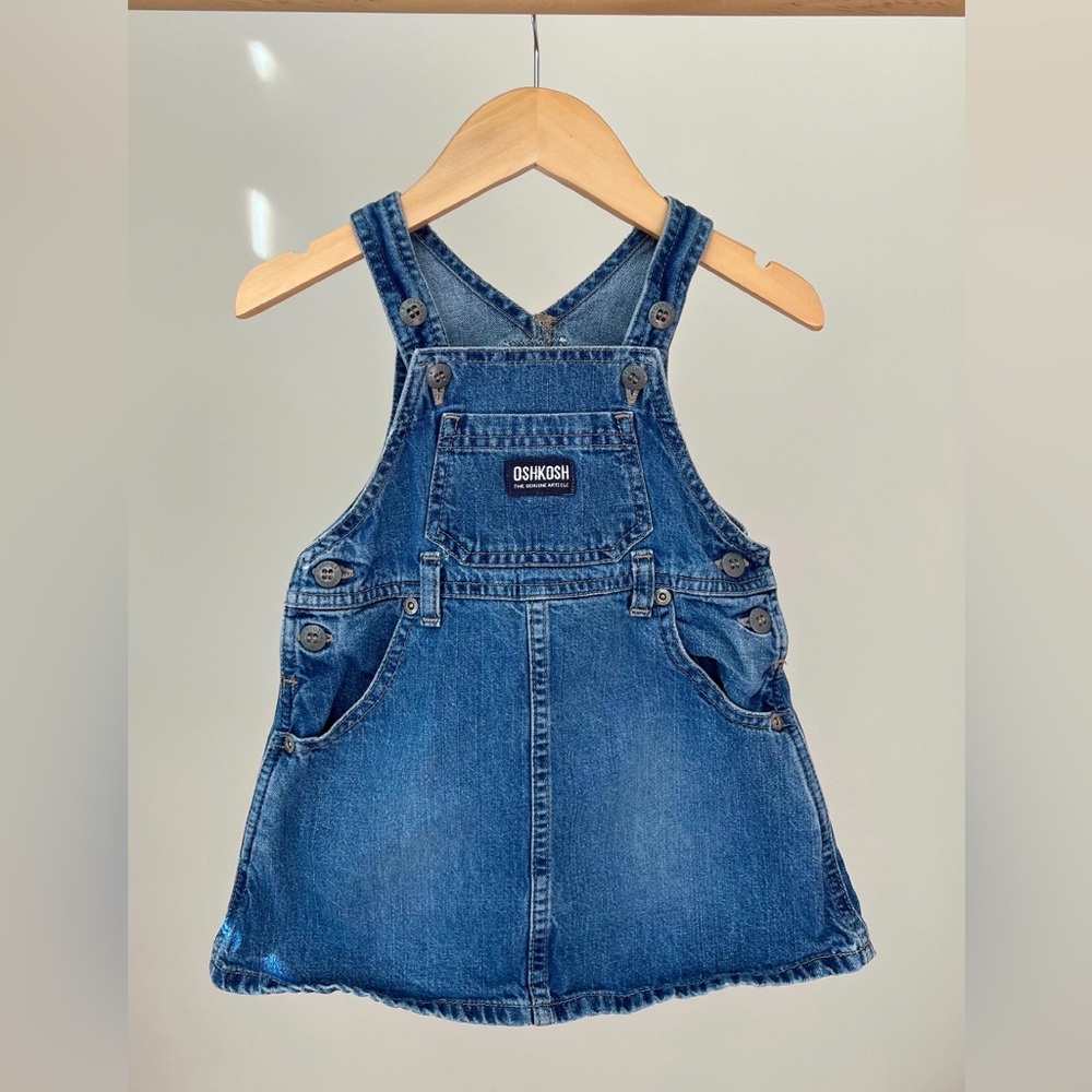 Vintage OshKosh B'gosh Classic Blue Denim Overall Dress